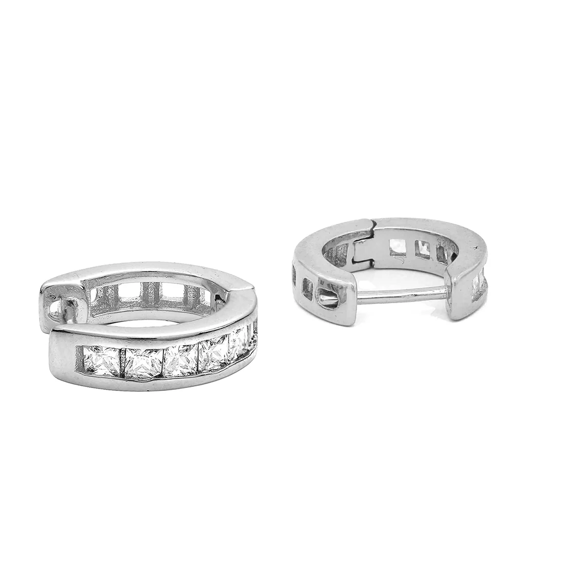 Shine Bright in Silver Hoops 925 Silver Earrings - Image 7