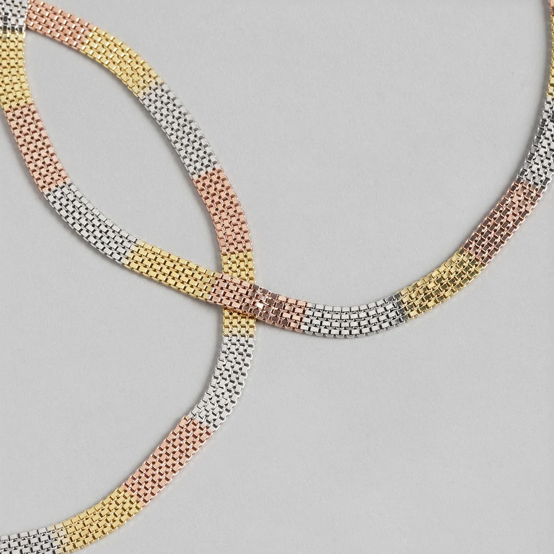 Multi Toned 925 Sterling Silver Anklet - Image 8