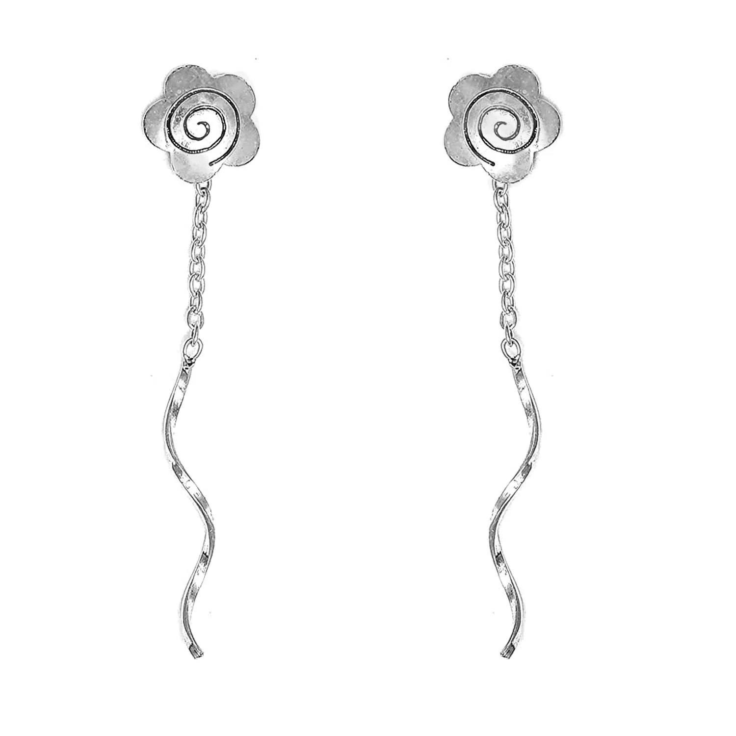 Mystique and magnifique Silver Sui Dhaga 925 Silver Earrings - Image 4