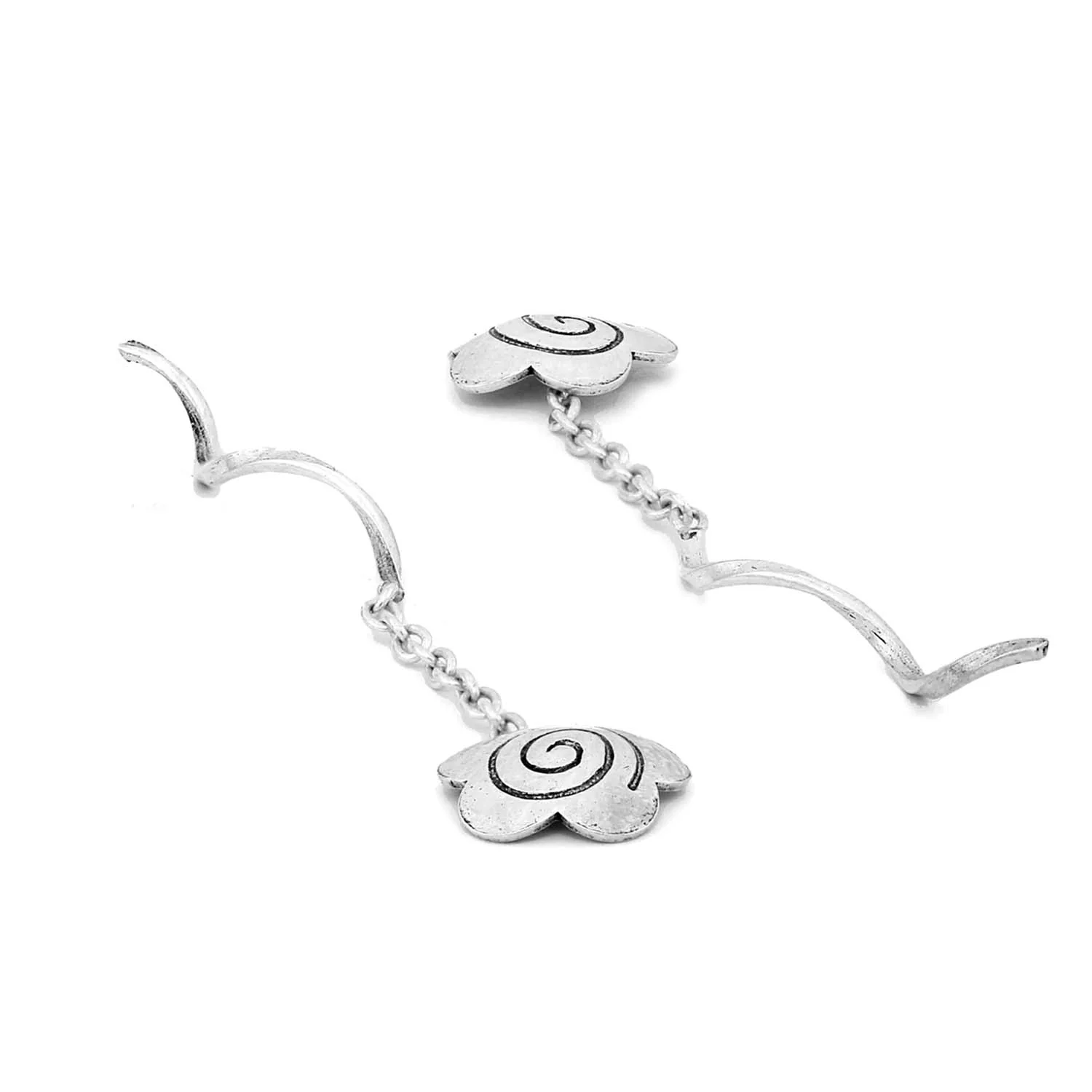 Mystique and magnifique Silver Sui Dhaga 925 Silver Earrings - Image 5