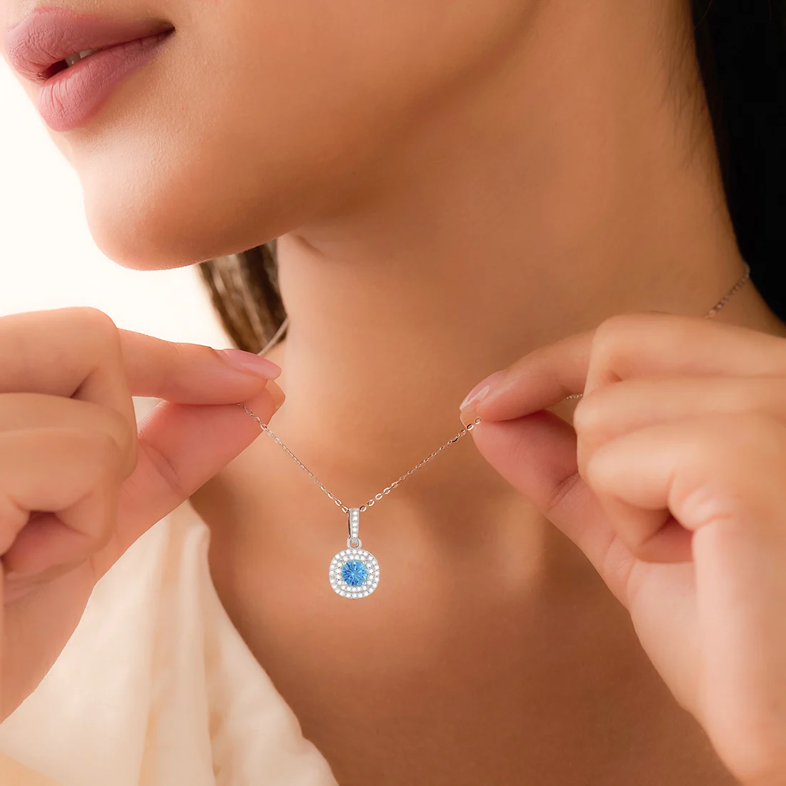 My Little Piece of Sky Rhodium Plated Necklace - Image 2