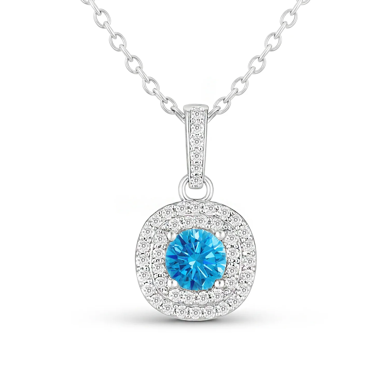My Little Piece of Sky Rhodium Plated Necklace - Image 4