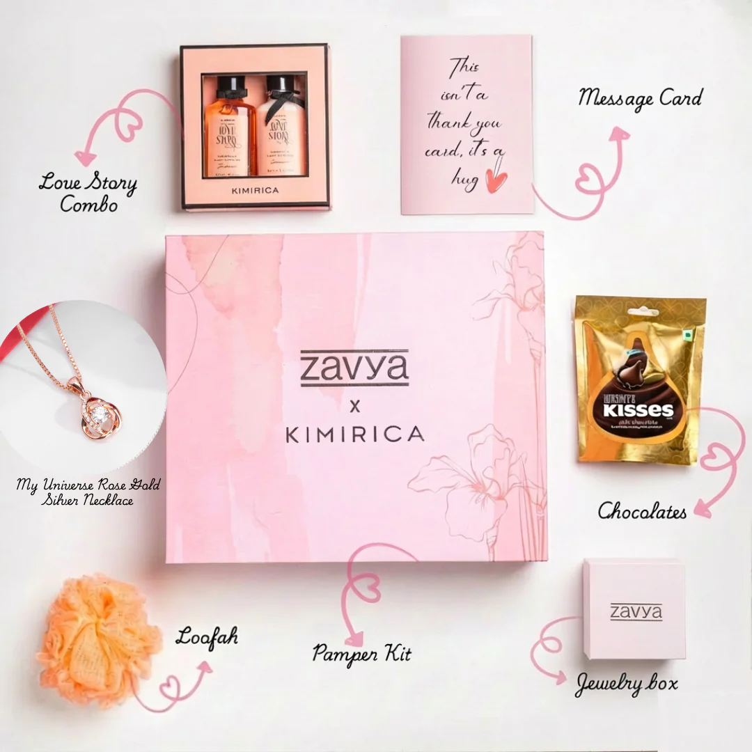 Kimirica x Zavya My Universe Rose Gold Silver Necklace - Image 2