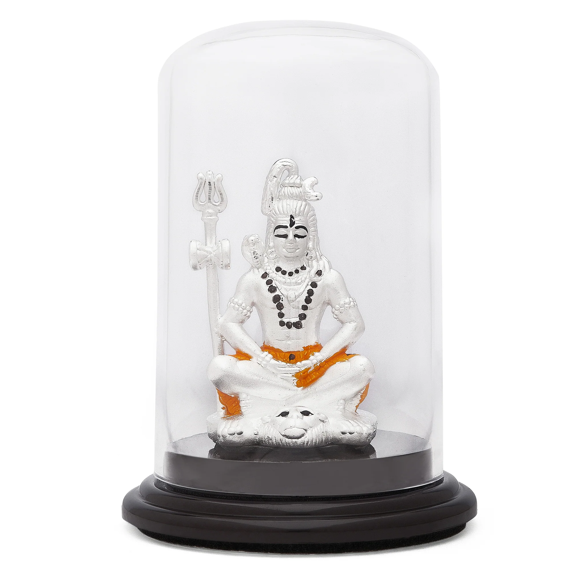 Mystical Reverence Rhodium-Plated 999 Silver Lord Shiva Ji Idol - Image 2