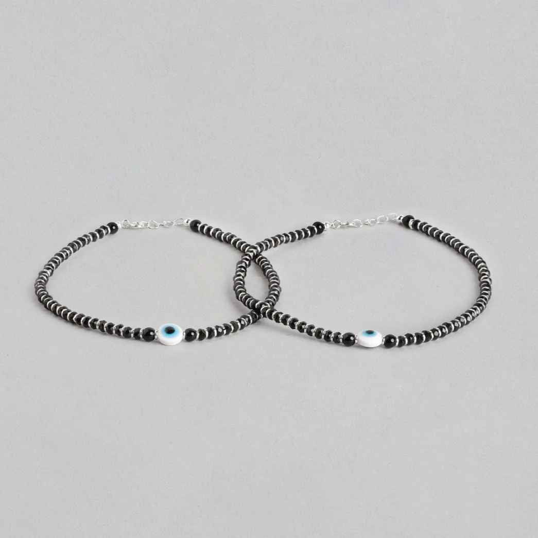 Nazariya Evil Eye 925 Sterling Silver Anklet - Image 10