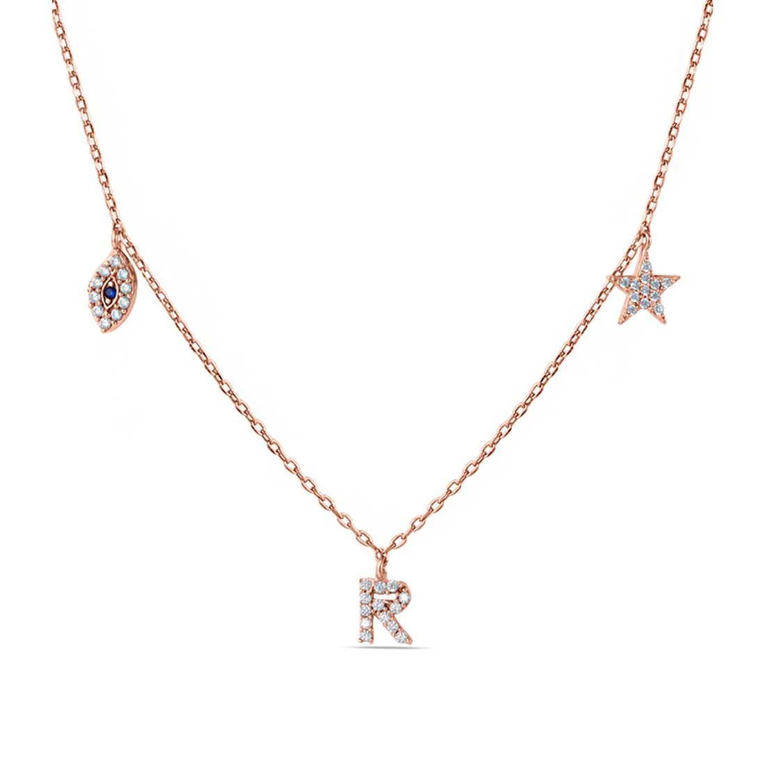 Mystical Charm Rose Gold Plated 925 Sterling Silver Necklace - Image 4
