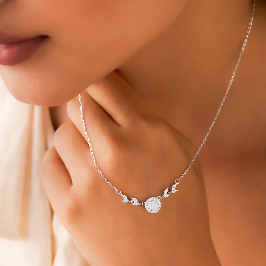 Dreaming Deer Silver Rhodium Plated Necklace - Image 4