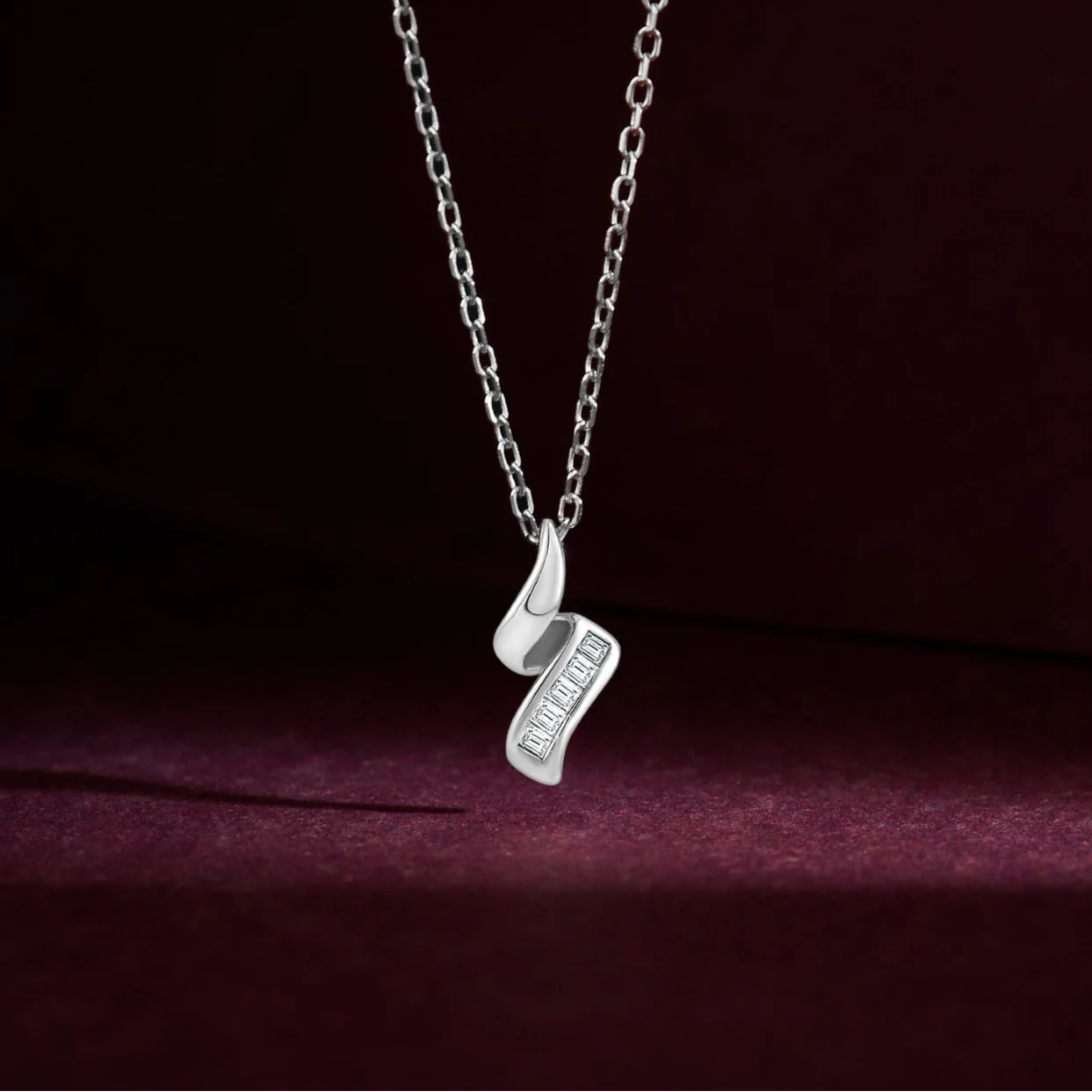 A Twist of Fate Rhodium Plated Necklace - Image 2