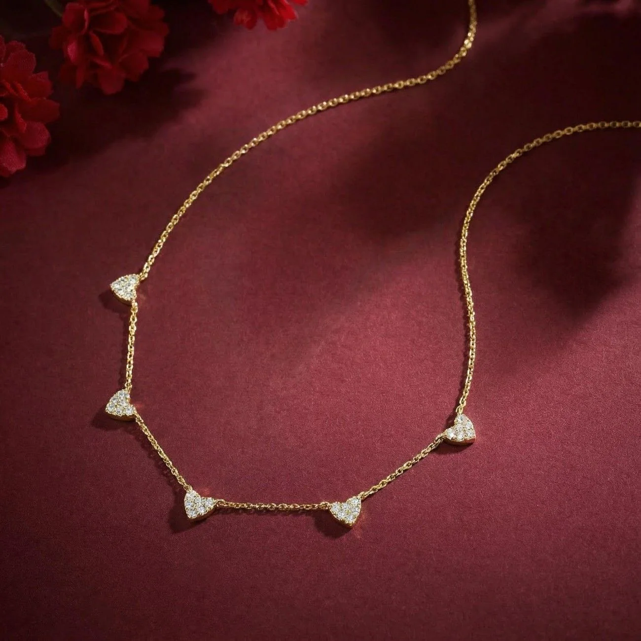 Dainty Heartline Gold Plated 925 Sterling Silver Necklace