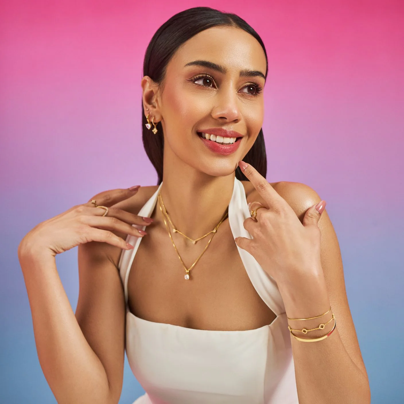 Dainty Heartline Gold Plated 925 Sterling Silver Necklace - Image 4