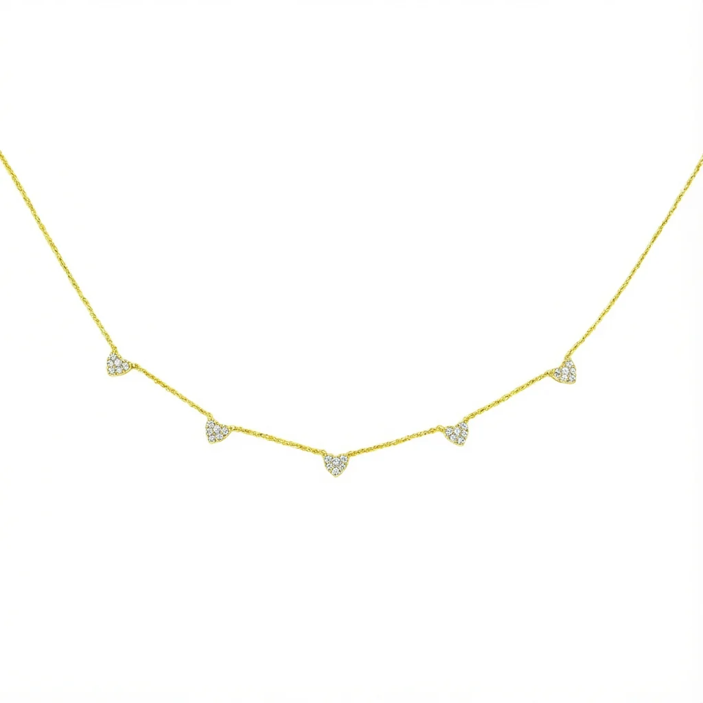 Dainty Heartline Gold Plated 925 Sterling Silver Necklace - Image 5
