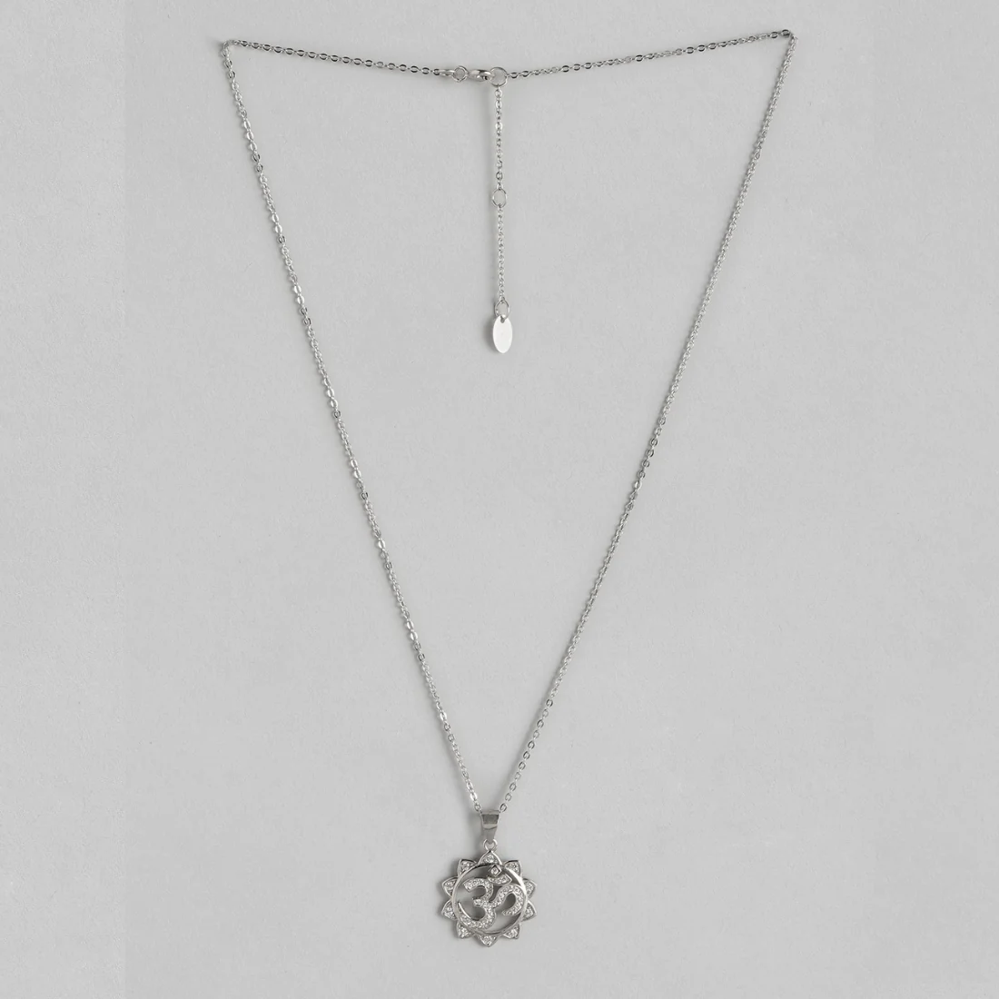Om Silver 925 Silver Necklace - Image 4