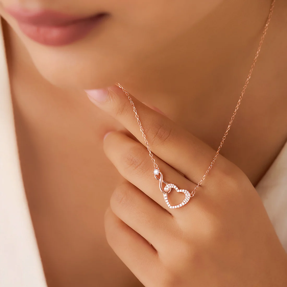 Our Infinite Story Rose Gold Plated Necklace - Image 2