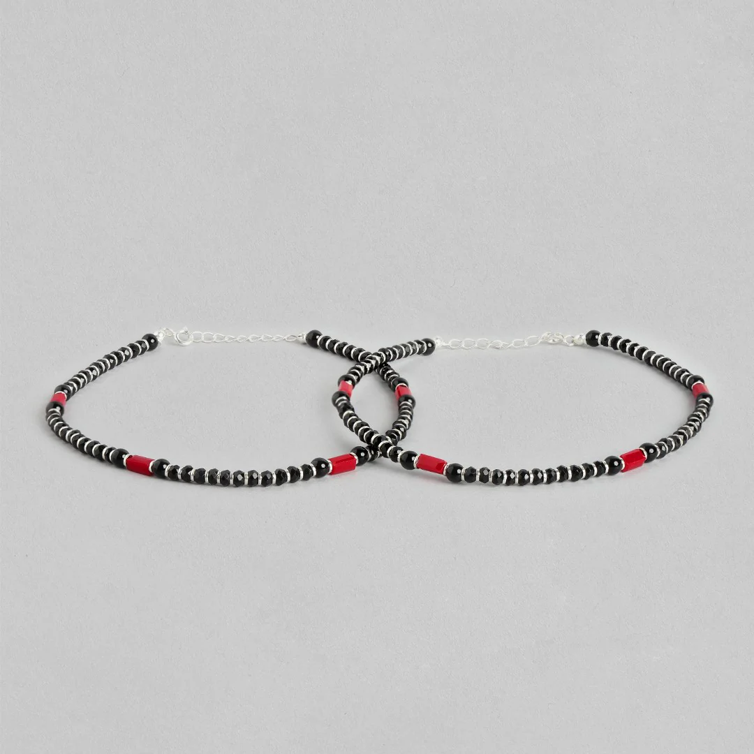 Passionate Elegance Rhodium Plated 925 Sterling Silver Anklet - Image 5