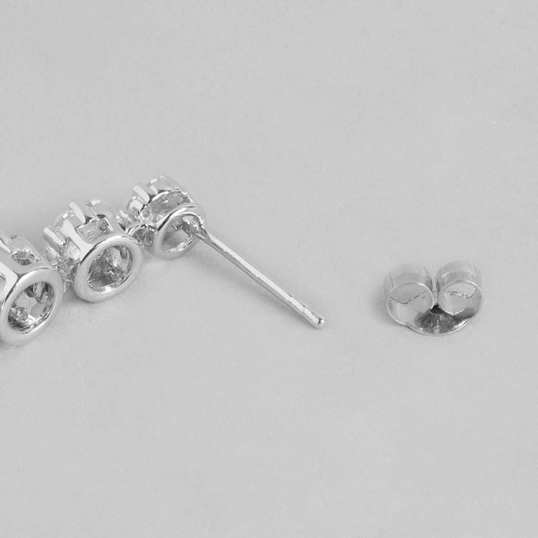 Pearl Blossom Harmony Rhodium-Plated 925 Sterling Silver Earrings - Image 5