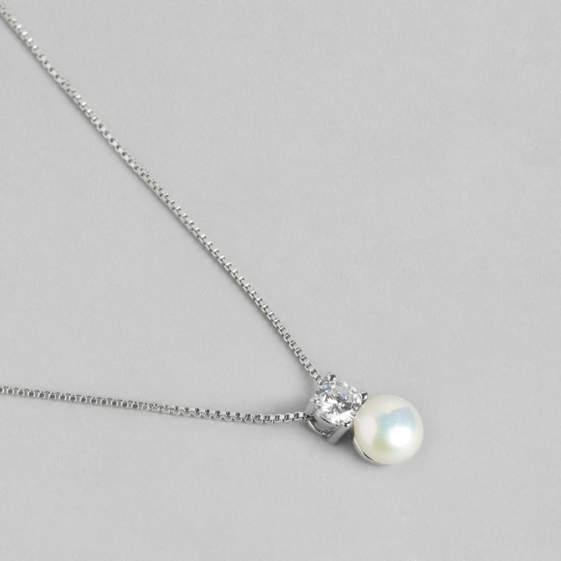 Pearl Radiance Harmony Rhodium-Plated 925 Sterling Silver Jewelry Set - Image 8