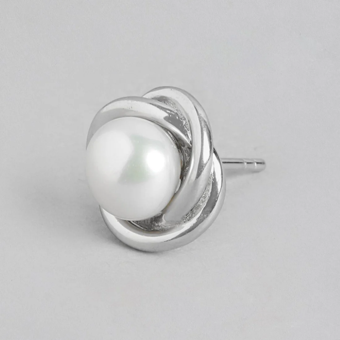 Pearlescent Grace Rhodium-Plated 925 Sterling Silver Earrings - Image 3
