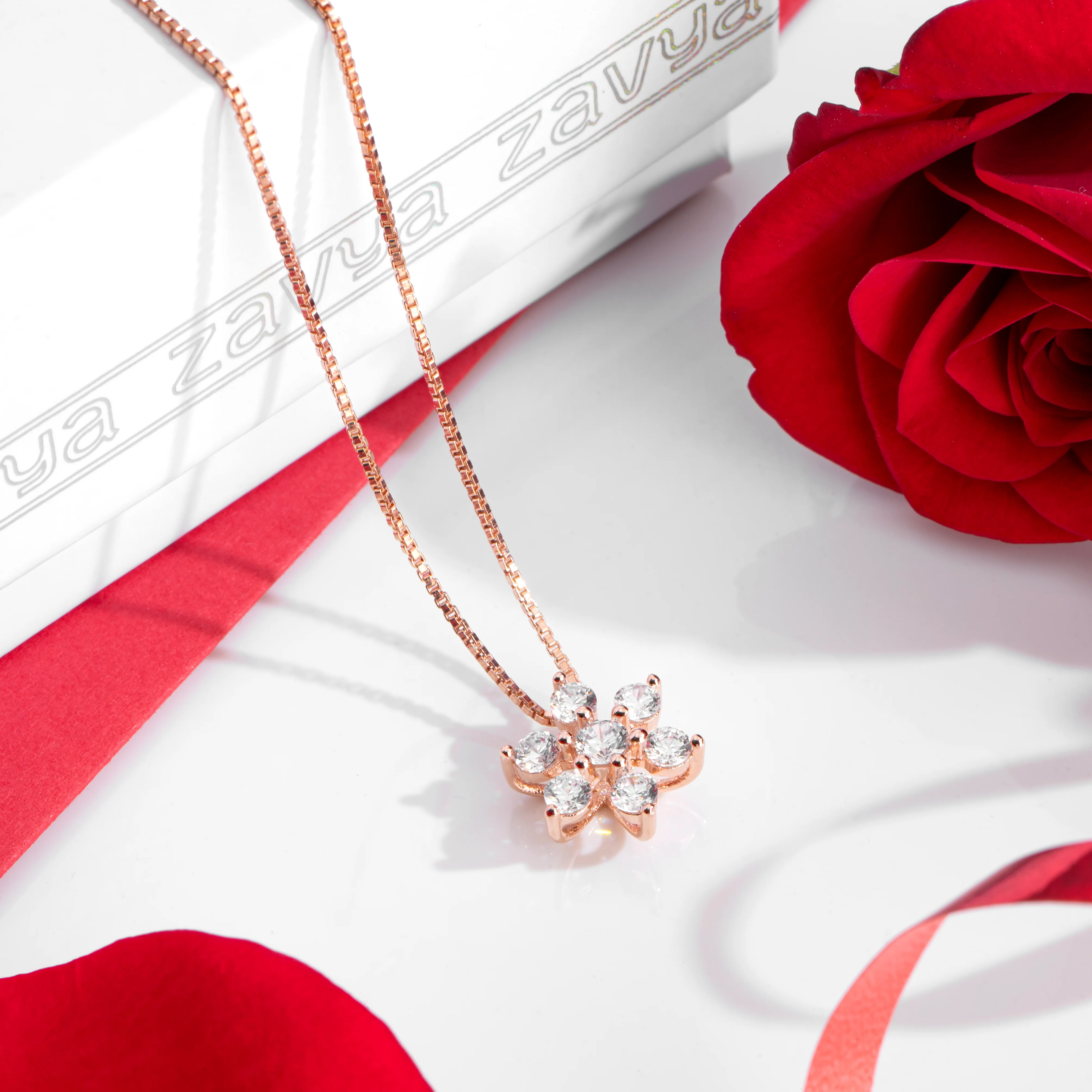 Celestial Harmony - Nakshatra Rose Gold Plated 925 Sterling Silver Necklace