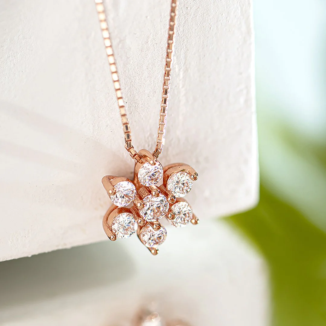 Celestial Harmony - Nakshatra Rose Gold Plated 925 Sterling Silver Necklace - Image 3