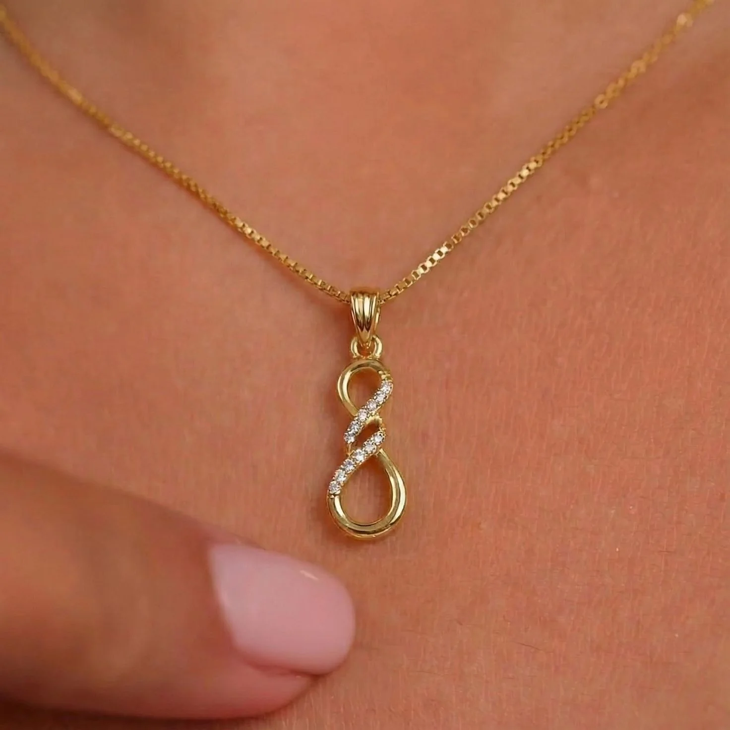 Infinity Grace Gold Plated 925 Silver Pendant - Image 2