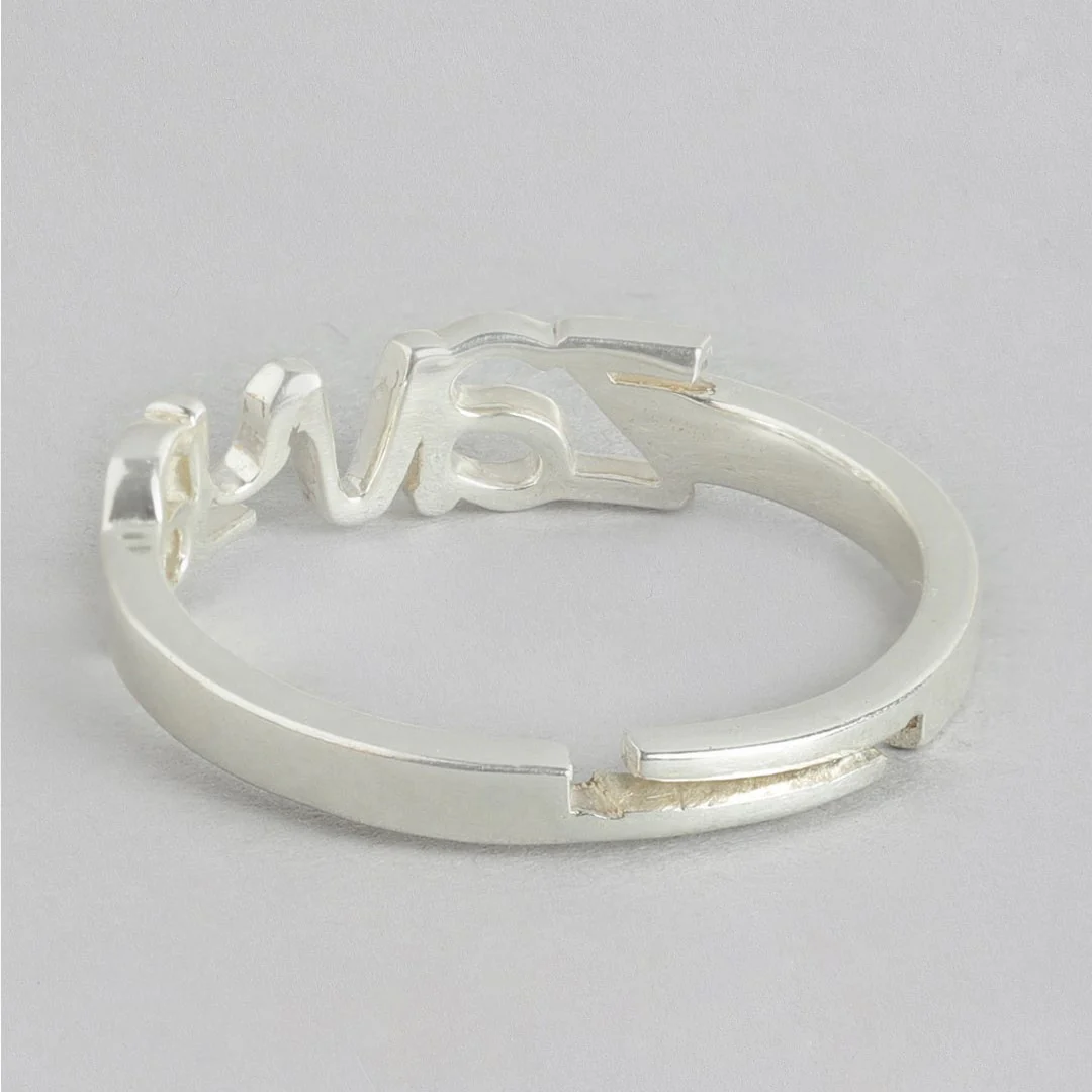 Personalized Eternal Rhodium Plated Ring 925 Sterling Silver (Adjustable) - Image 5
