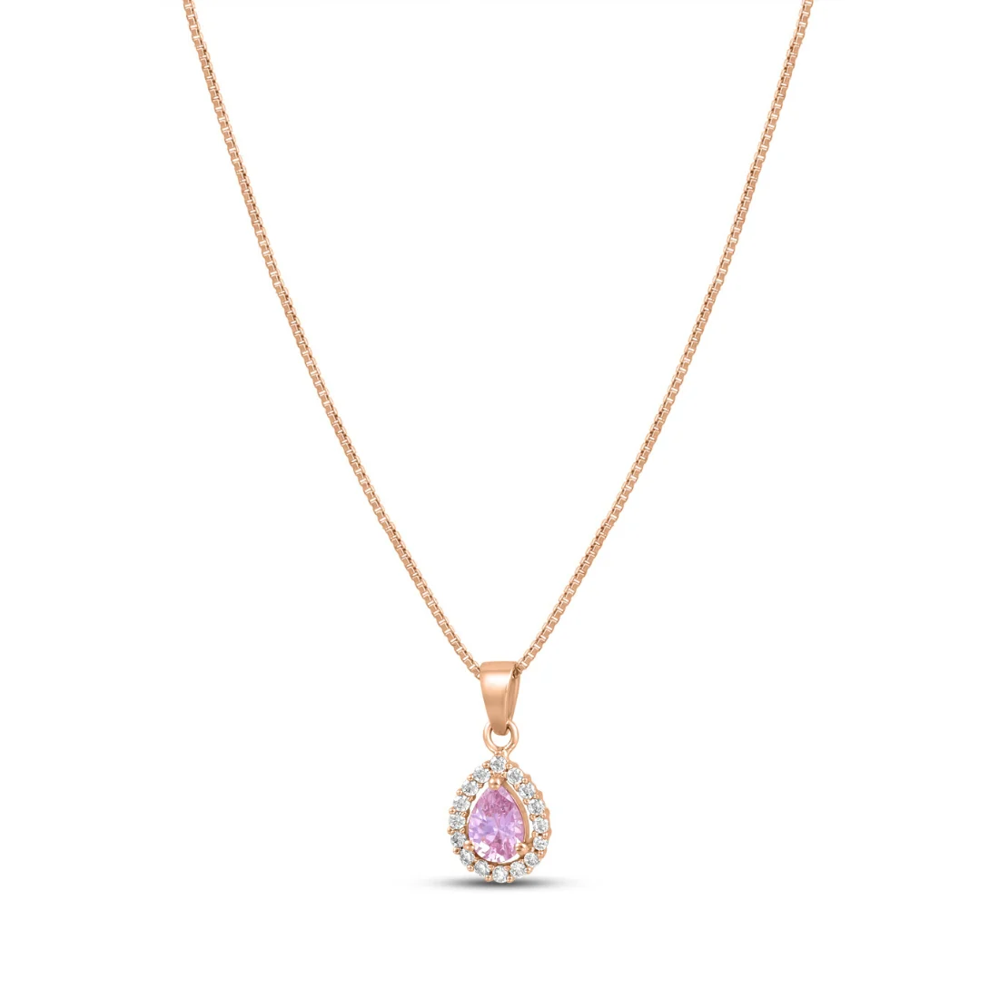 Pink Whisper Rose Gold Plated 925 Sterling Silver Pendant Ncklace - Image 5