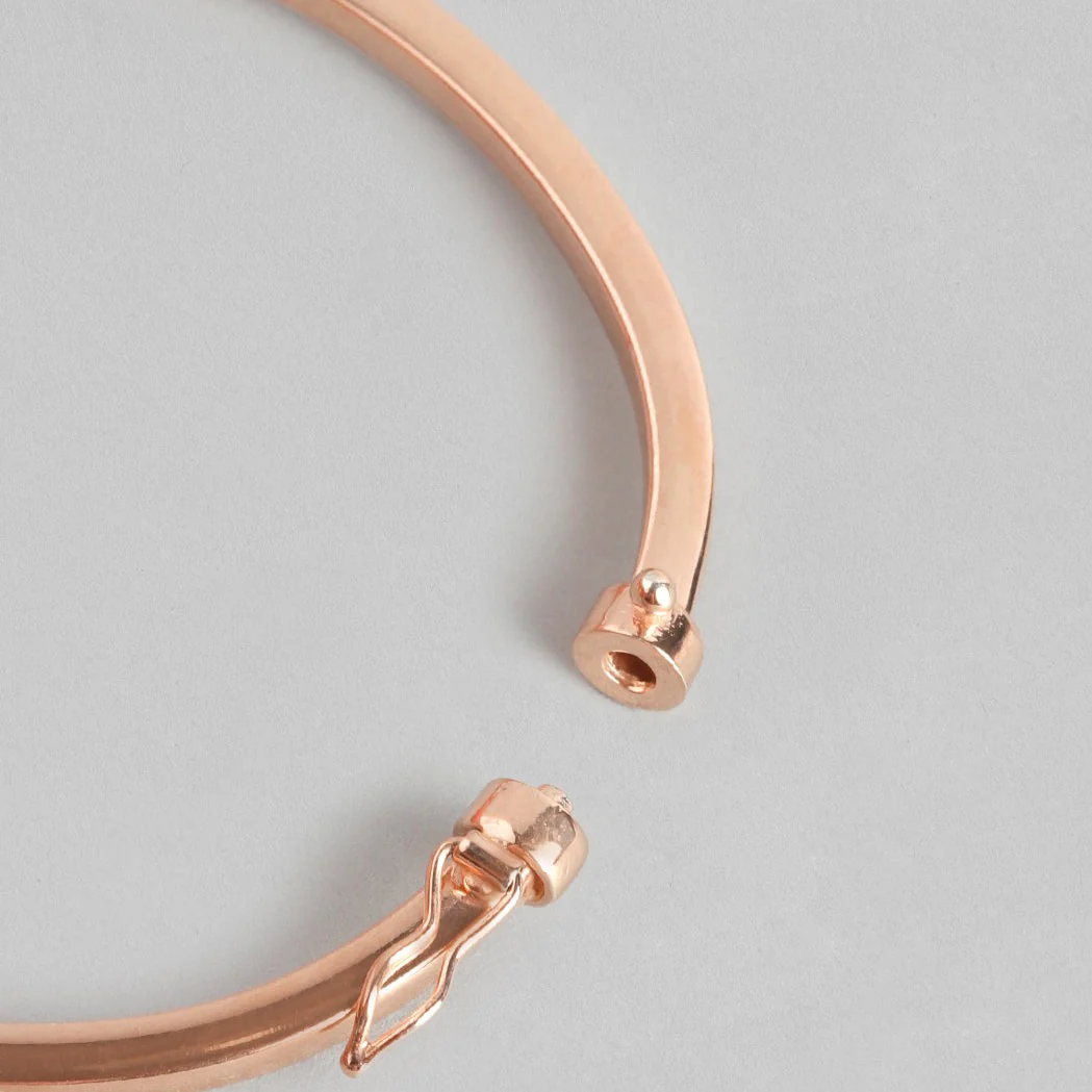 Plain Rose Gold 925 Sterling Silver Bracelet - Image 6