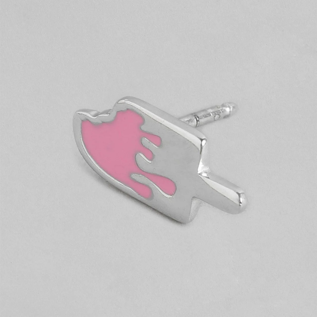 Popsicle Funky Rhodium Plated 925 Sterling Silver Studs - Image 4
