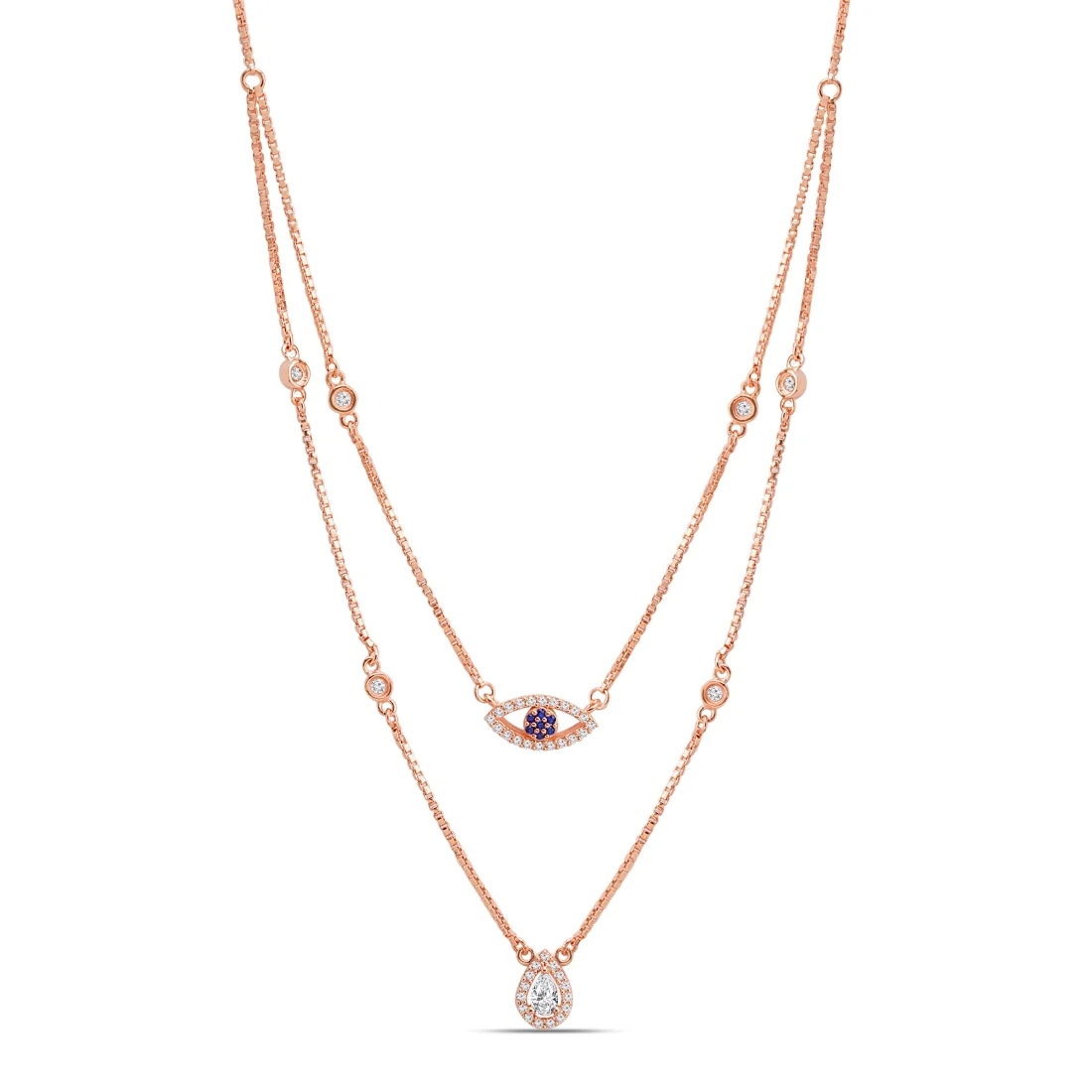Protection & Elegance Rose Gold Plated 925 Sterling Silver Necklace - Image 5
