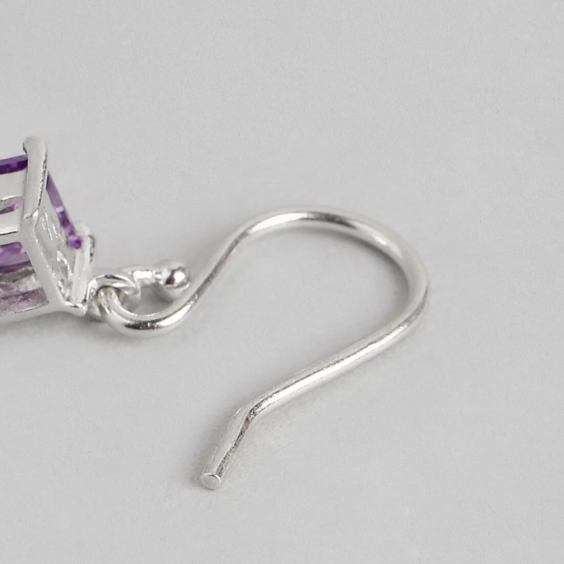 Luxe Lavender Silver Fish Hook 925 Silver Earrings - Image 6