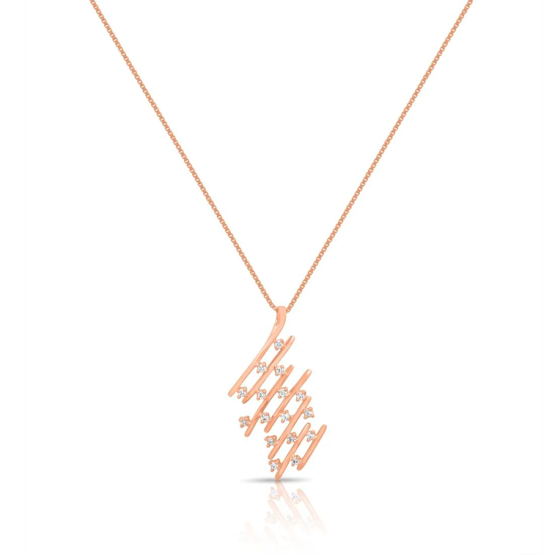Quirky Designed Rose Gold Plated 925 Sterling Silver Jewelry Set - Image 5