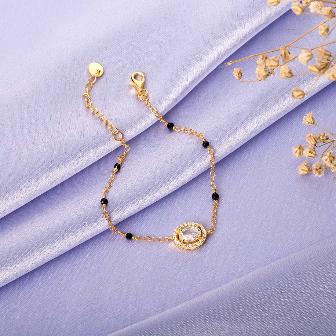 Radiant Adjustable CZ Gold-Plated 925 Sterling Silver Bracelet
