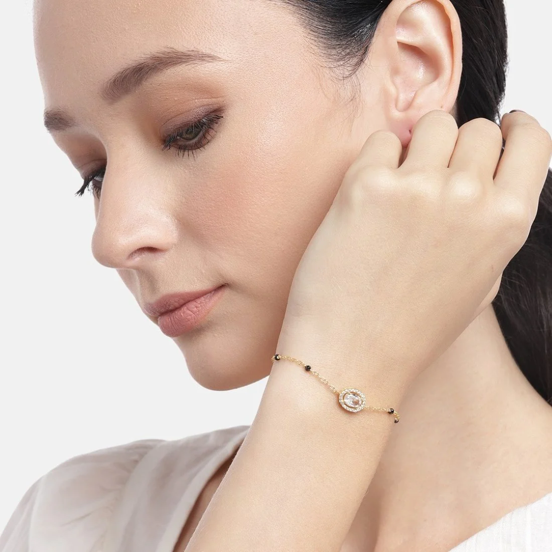 Radiant Adjustable CZ Gold-Plated 925 Sterling Silver Bracelet - Image 2
