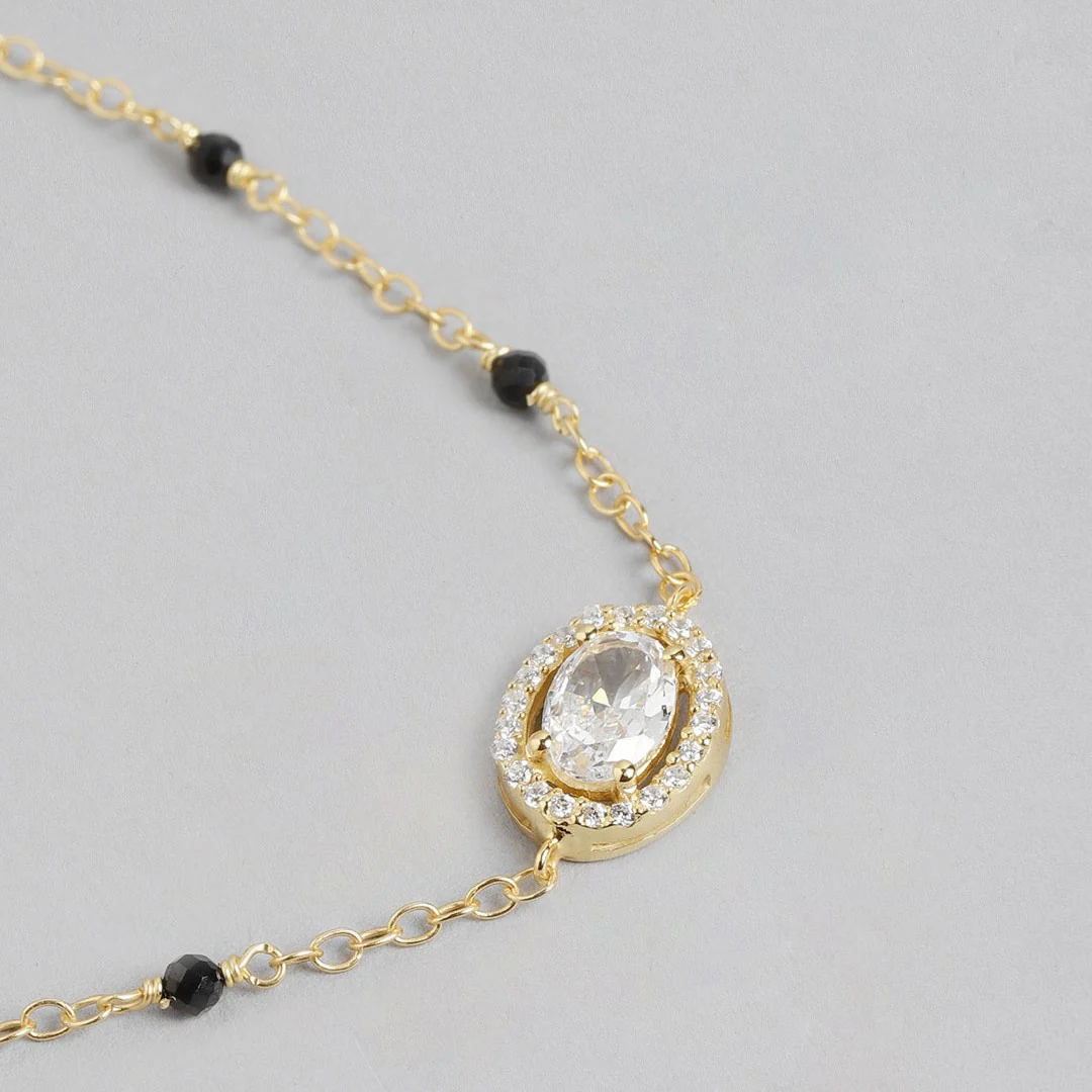 Radiant Adjustable CZ Gold-Plated 925 Sterling Silver Bracelet - Image 5
