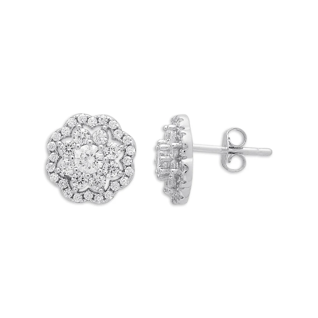 Radiant Blossom Rhodium Plated 925 Sterling Silver Jewelry Set - Image 4