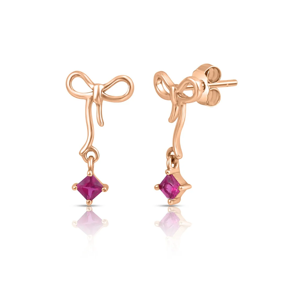 Radiant Bow Rose Gold Plated 925 Sterling Silver Jewellery Set - Image 7