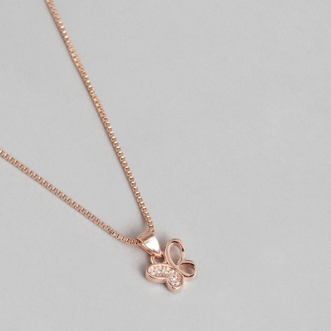 Radiant Butterfly Dreams Rose Gold-Plated CZ 925 Sterling Silver Jewelry Set - Image 9