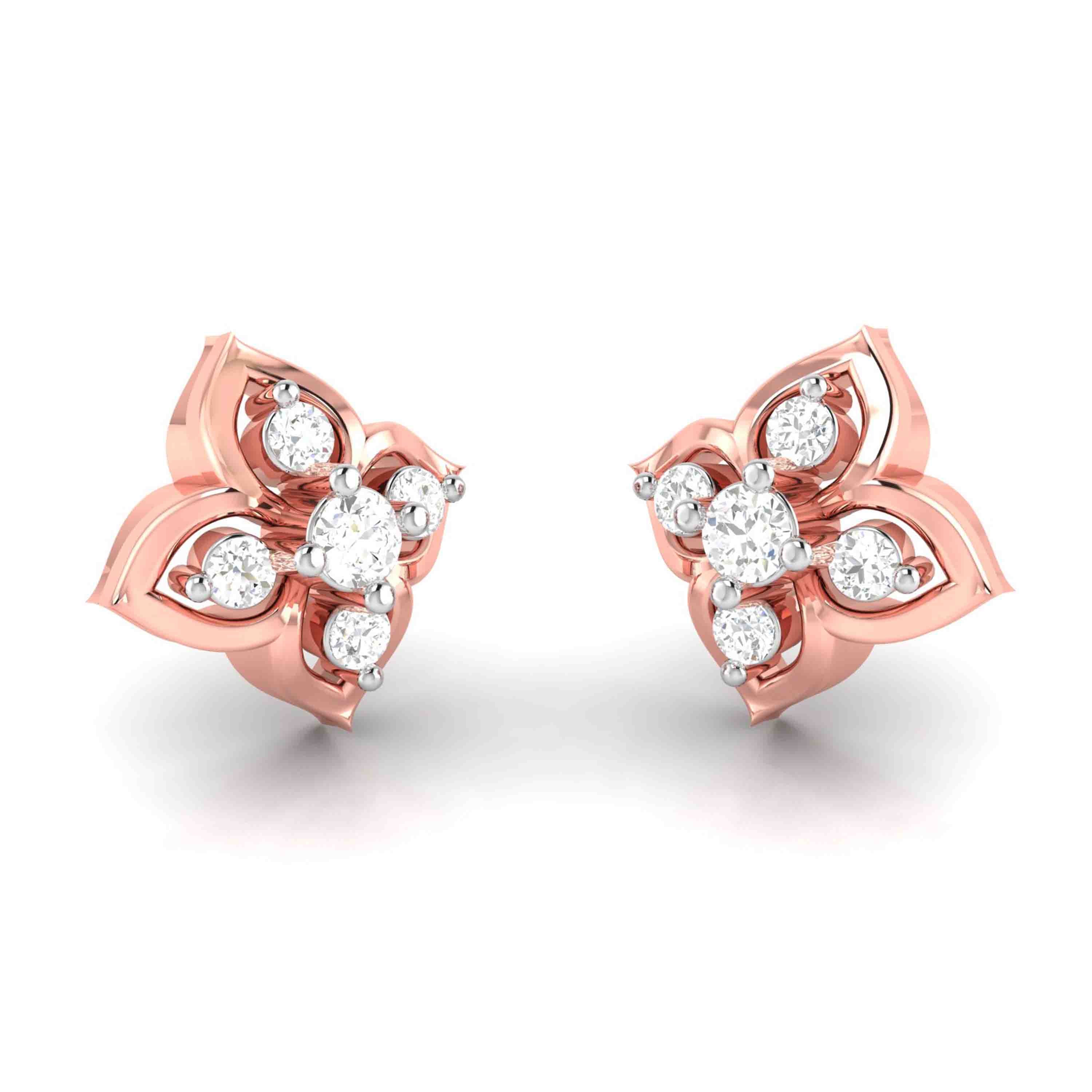 Radiant Clover Lab-Grown Diamond Stud Earrings - Image 7