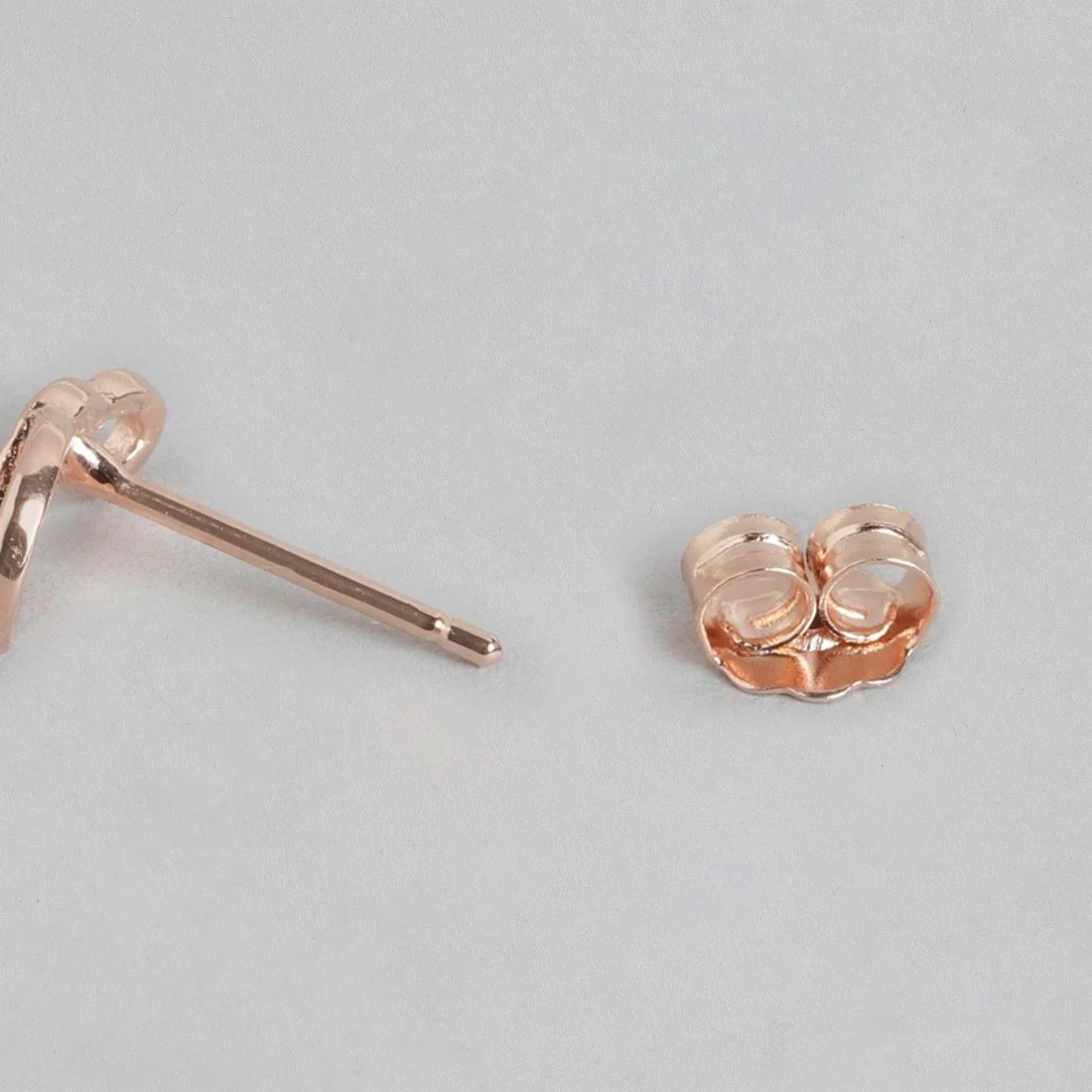 Radiant Cubic Zirconia Rose Gold-Plated 925 Sterling Silver Earrings - Image 6
