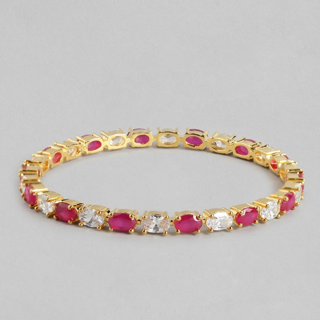 Radiant Elegance Gold-Plated Bangle in 925 Sterling Silver - Image 8
