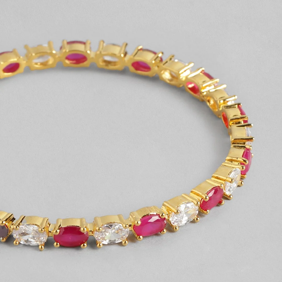 Radiant Elegance Gold-Plated Bangle in 925 Sterling Silver - Image 9