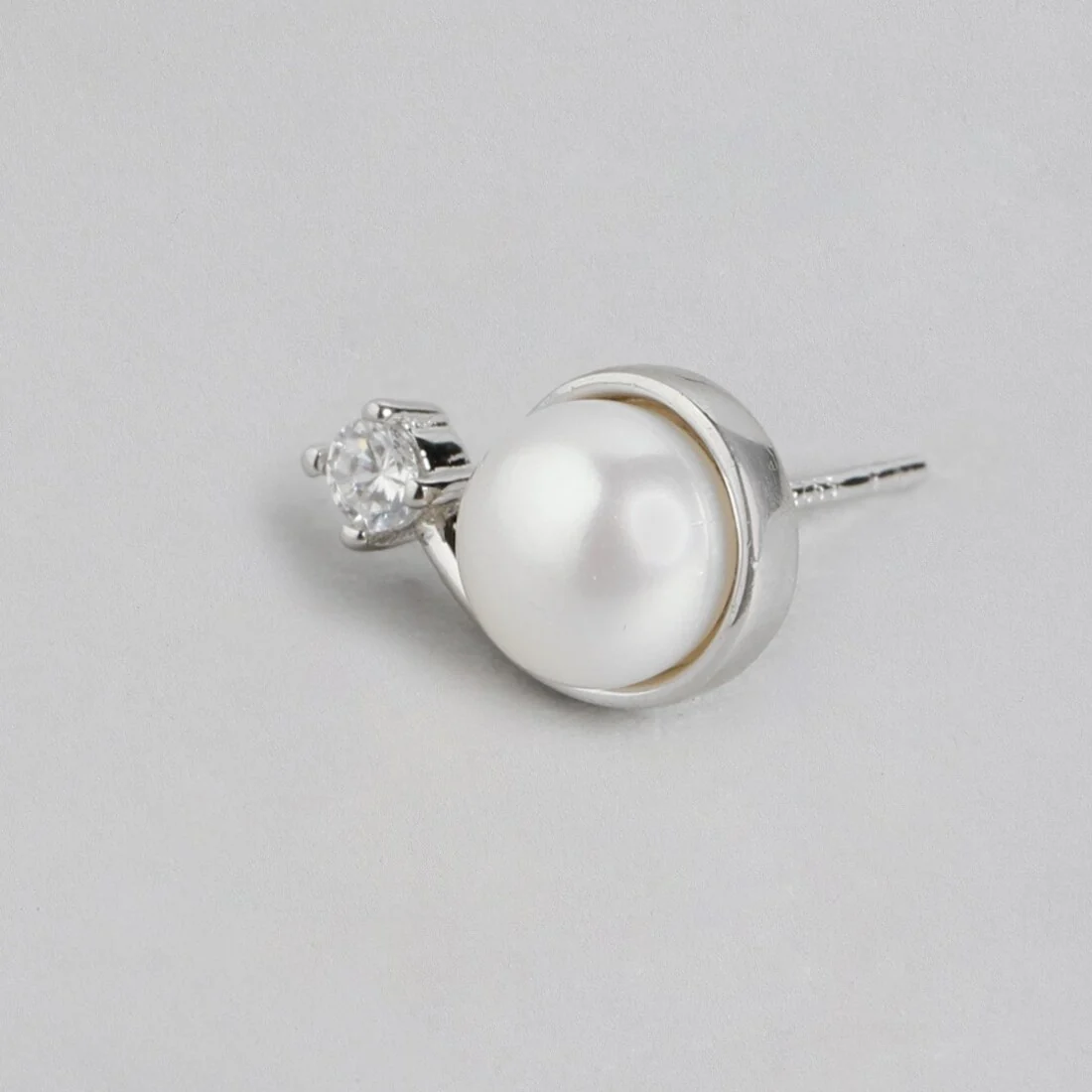 Radiant Fusion 925 Sterling Silver Rhodium-Plated Stud Earrings - Image 6
