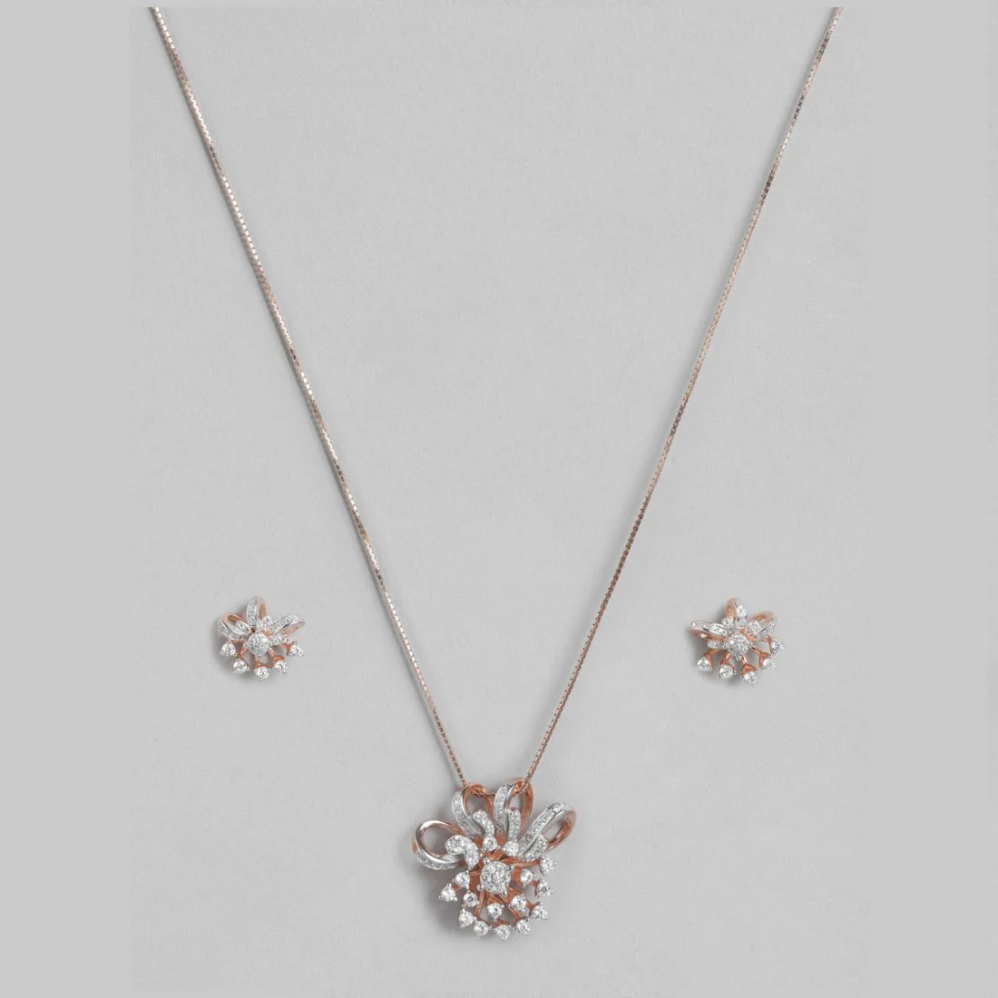 Radiant Rose Cubic Zirconia 925 Sterling Silver Jewelry Set - Image 3