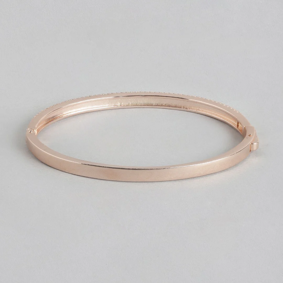 Radiant Rose Gold 925 Sterling Silver Bracelet with Cubic Zirconia - Image 4