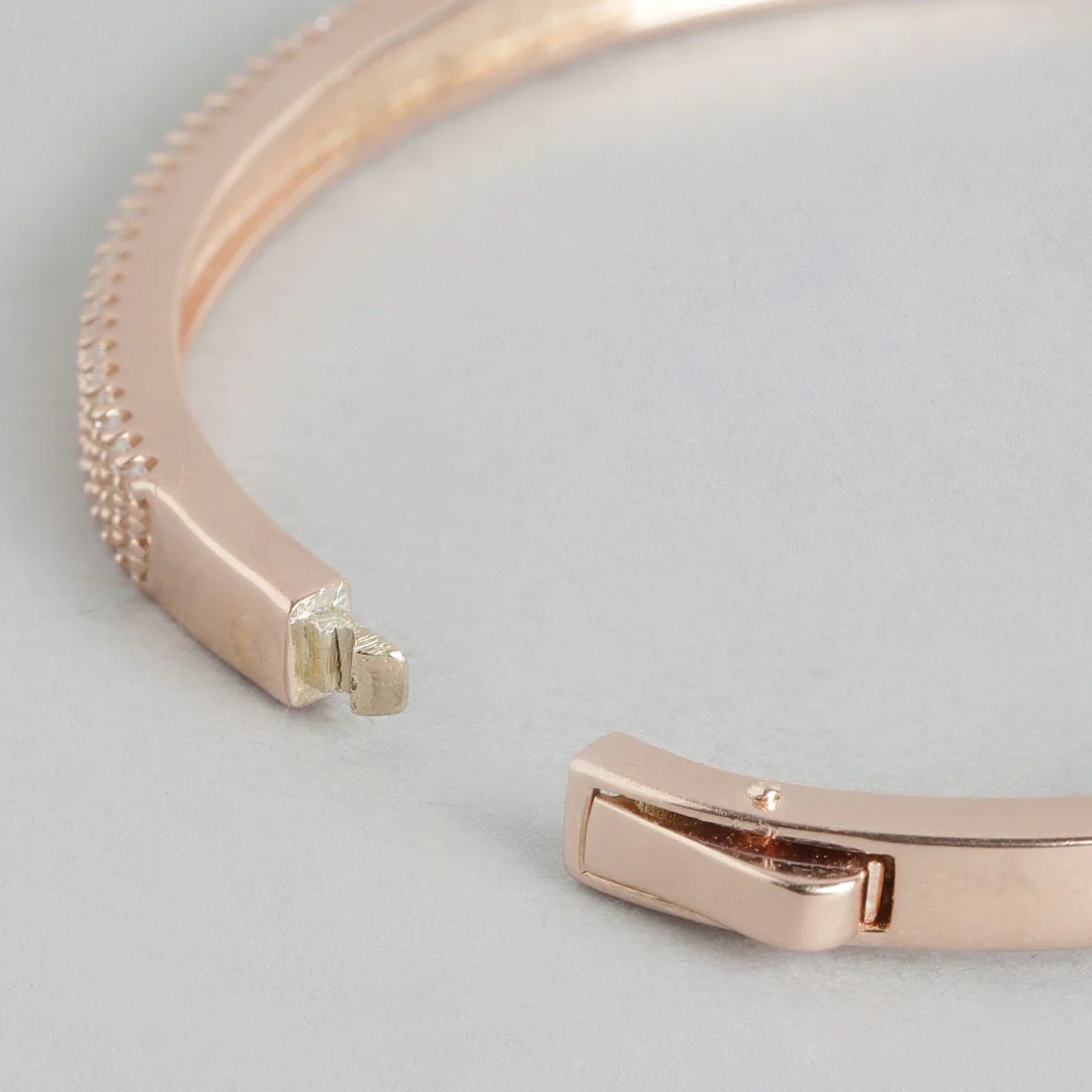 Radiant Rose Gold 925 Sterling Silver Bracelet with Cubic Zirconia - Image 6