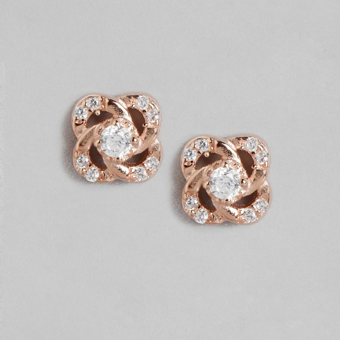 Radiant Floral Rose Gold Elegance 925 Sterling Silver Jewelry Set - Image 5