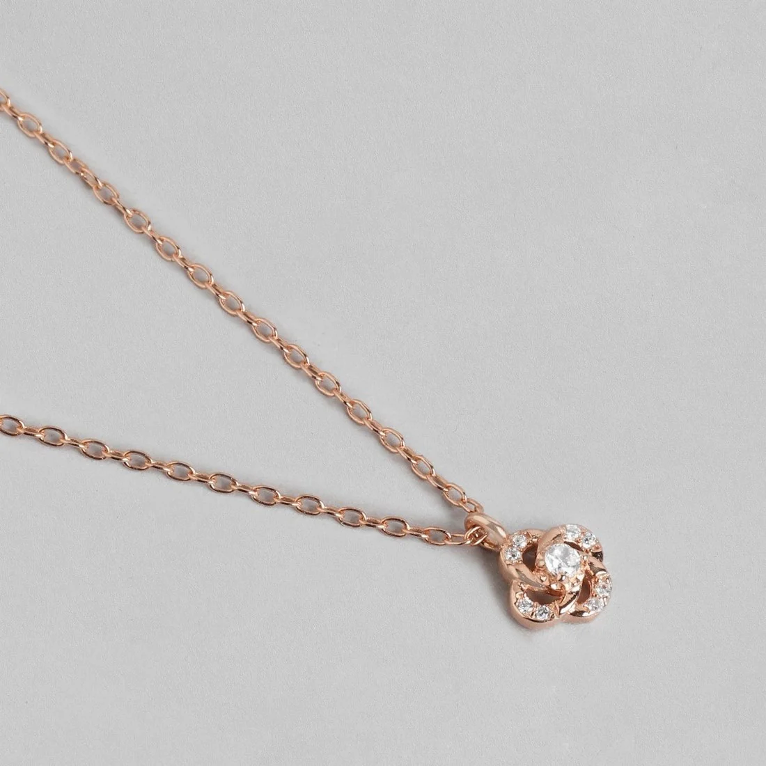 Radiant Floral Rose Gold Elegance 925 Sterling Silver Jewelry Set - Image 8