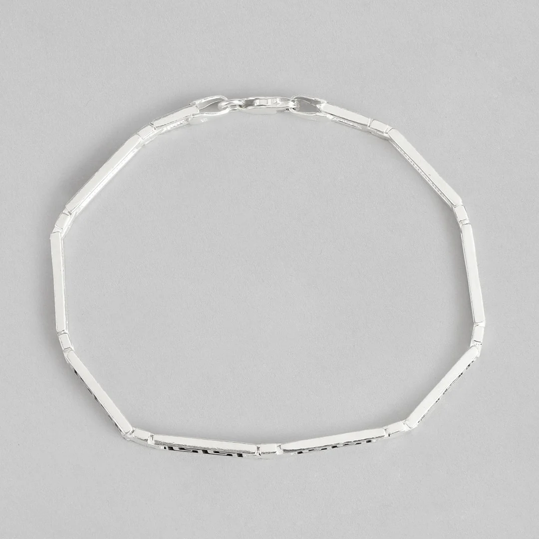 Radiant Shine 925 Sterling Silver Rhodium-Plated Bracelet For Men - Image 4