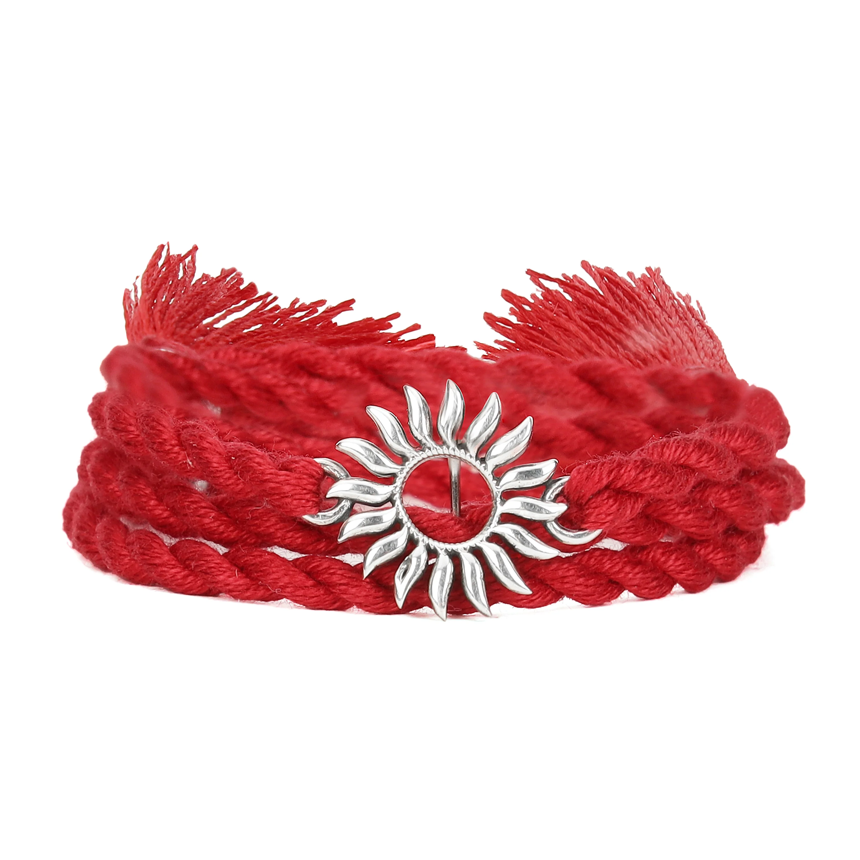 Radiant Sunbeam Rhodium-Plated 925 Sterling Silver Rakhi - Image 2