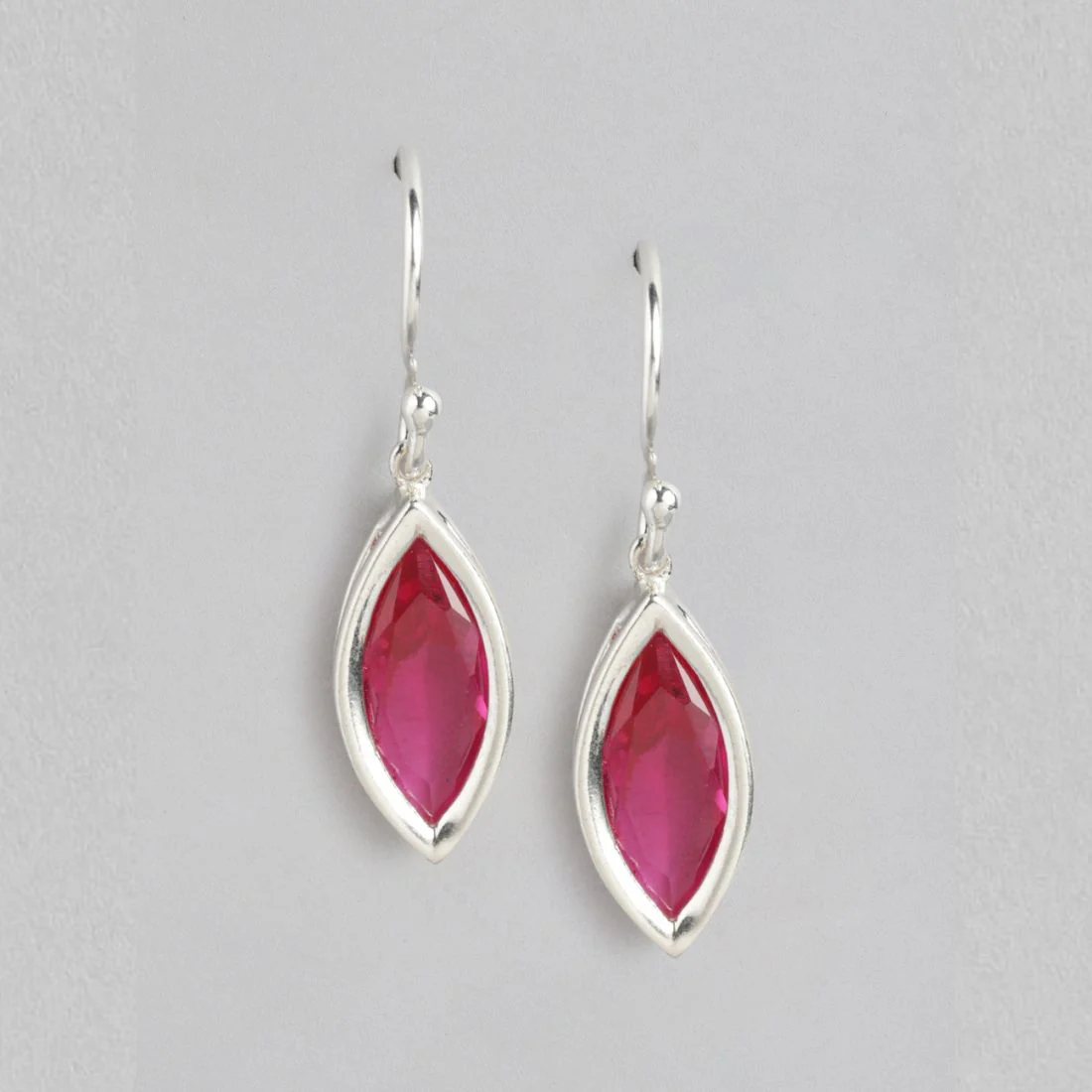 Radiant Teardrop Elegance Rhodium-Plated CZ 925 Sterling Silver Earrings - Image 3